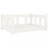 fehér tömör fenyőfa kutyaágy 65,5 x 50,5 x 28 cm