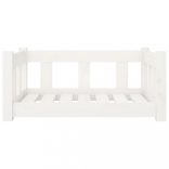 fehér tömör fenyőfa kutyaágy 65,5 x 50,5 x 28 cm