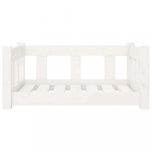 fehér tömör fenyőfa kutyaágy 65,5 x 50,5 x 28 cm