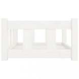 fehér tömör fenyőfa kutyaágy 65,5 x 50,5 x 28 cm