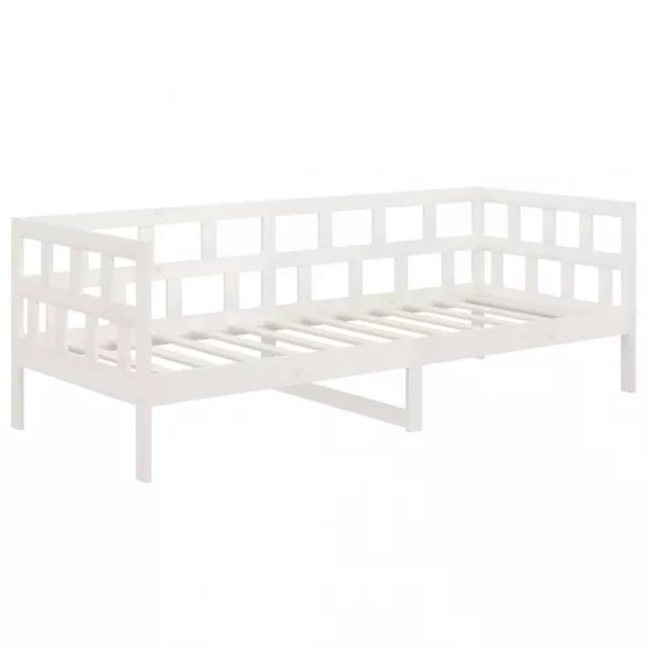 fehér tömör fenyőfa kanapéágy 90 x 190 cm