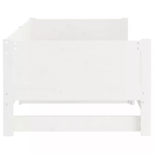 fehér tömör fenyőfa kihúzható kanapéágy 2x(80x200) cm