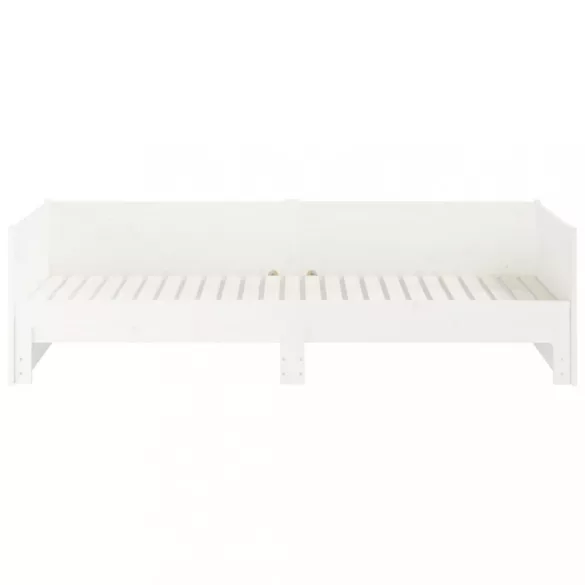 fehér tömör fenyőfa kihúzható kanapéágy 2x(90x190) cm