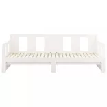 fehér tömör fenyőfa kihúzható kanapéágy 2 x (90 x 190) cm