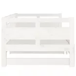 fehér tömör fenyőfa kihúzható kanapéágy 2 x (90 x 200) cm