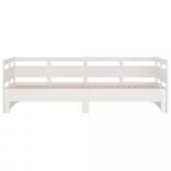 fehér tömör fenyőfa kihúzható kanapéágy 2 x (80 x 200) cm