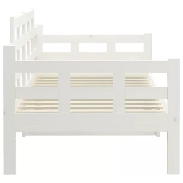 fehér tömör fenyőfa kanapéágy 80x200 cm