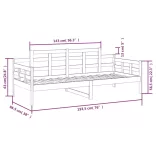 fehér tömör fenyőfa kanapéágy 90 x 190 cm