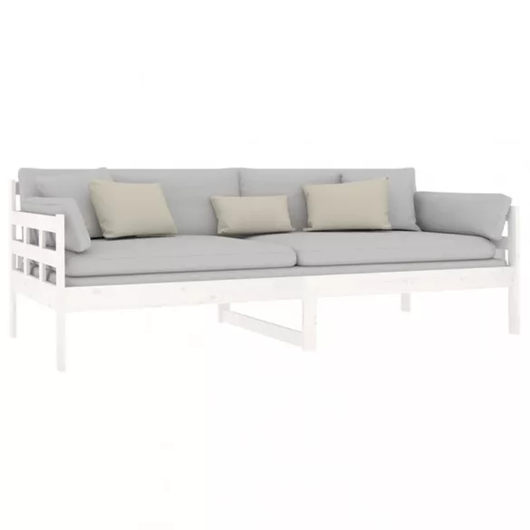 fehér tömör fenyőfa kanapéágy 90 x 200 cm