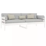 fehér tömör fenyőfa kanapéágy 80x200 cm