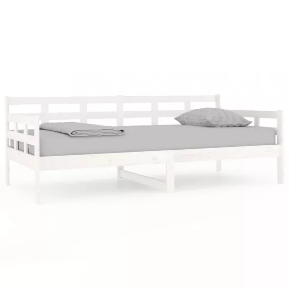 fehér tömör fenyőfa kanapéágy 90 x 190 cm