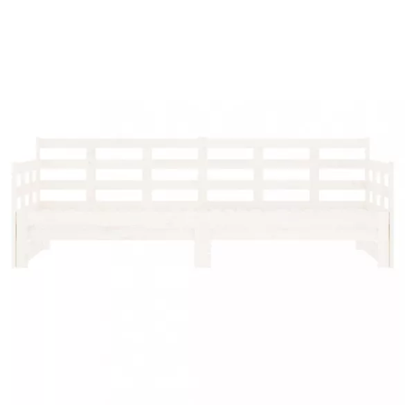 fehér tömör fenyőfa kihúzható kanapéágy 2 x (80 x 200) cm