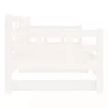 fehér tömör fenyőfa kihúzható kanapéágy 2 x (80 x 200) cm