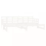 fehér tömör fenyőfa kihúzható kanapéágy 2 x (80 x 200) cm