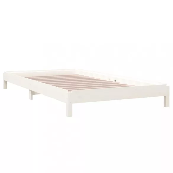 fehér tömör fenyőfa egymásra rakható ágy 100 x 200 cm