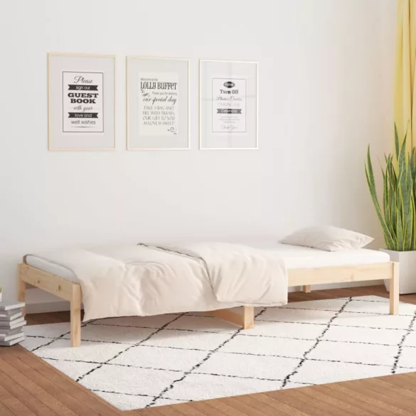 tömör fenyőfa kanapéágy matrac nélkül 80 x 200 cm