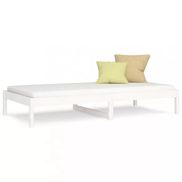 fehér tömör fenyőfa kanapéágy matrac nélkül 80 x 200 cm