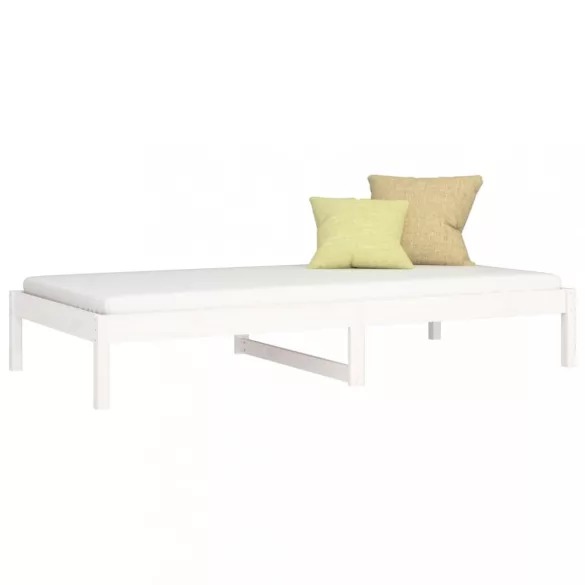 fehér tömör fenyőfa kanapéágy matrac nélkül 80 x 200 cm