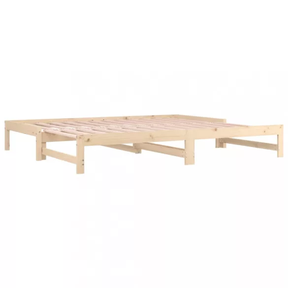 tömör fenyőfa kihúzható kanapéágy 2x(90x190) cm