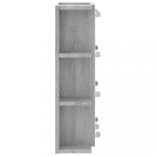 szürke sonoma tölgy színű tükrös szekrény LED-del 70x16,5x60 cm