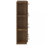 barna tölgyszínű tükrös szekrény LED-ekkel 70 x 16,5 x 60 cm