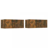 2 db füstös tölgy színű szerelt fa TV-szekrény 80 x 30 x 30 cm