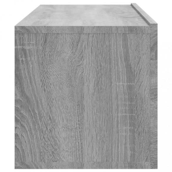 2 db szürke -tölgyszín szerelt fa fali TV-szekrény 100x30x30 cm