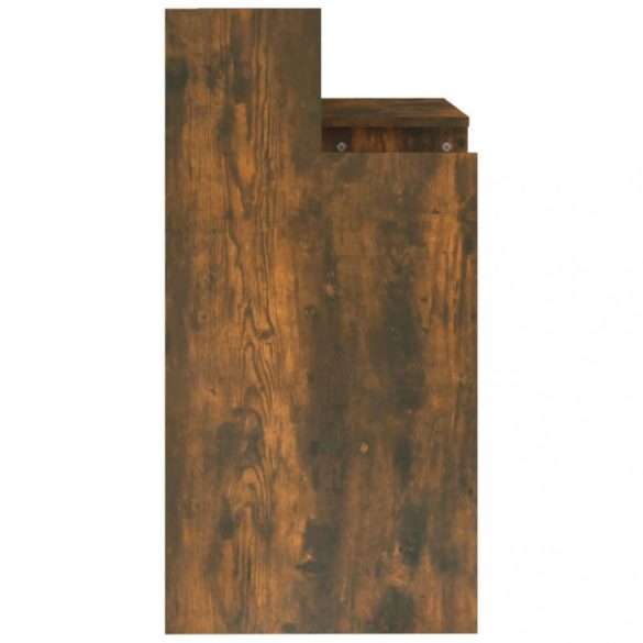 füstös tölgy színű szerelt fa íróasztal LED-ekkel 97x45x90 cm