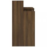 barna tölgy színű szerelt fa íróasztal LED-ekkel 97x45x90 cm