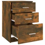 füstös tölgyszínű szerelt fa éjjeliszekrény 40 x 40 x 63 cm