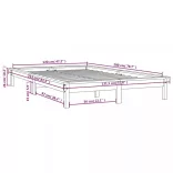 fehér tömör fenyőfa ágykeret 120 x 200 cm