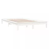 fehér tömör fenyőfa ágykeret 150x200 cm (King Size)