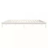 fehér tömör fenyőfa ágykeret 150x200 cm (King Size)