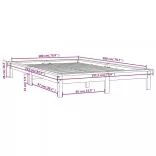 fehér tömör fenyőfa ágykeret 180 x 200 cm (Super King Size)