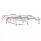 fehér tömör fenyőfa ágy matrac nélkül 140x190 cm