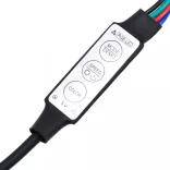 fehér tömör fa ágykeret LED-világítással 160 x 200 cm