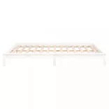 fehér tömör fa ágykeret LED-ekkel 180 x 200 cm (Super King)