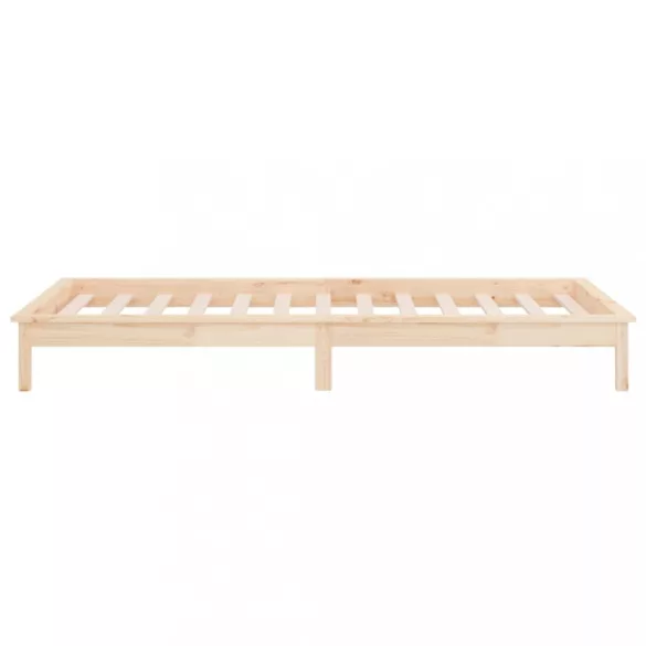 egyszemélyes tömör fa LED-es ágykeret 90 x 190 cm