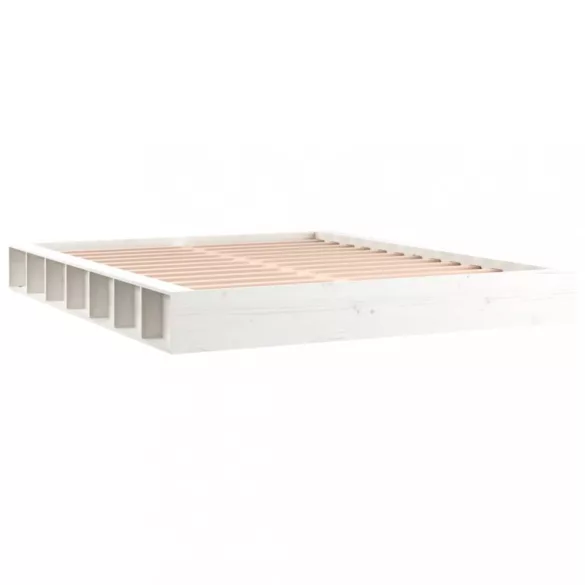 fehér tömör fa ágykeret 160 x 200 cm