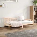 tömör fenyőfa kanapéágy matrac nélkül 90 x 200 cm