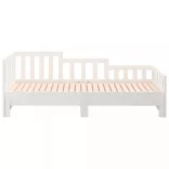 fehér tömör fenyőfa kihúzható kanapéágy 2x(90x190) cm