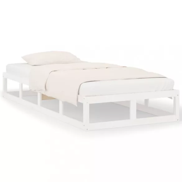 fehér tömör fa ágykeret 90 x 200 cm