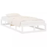 fehér tömör fa ágykeret 90 x 200 cm