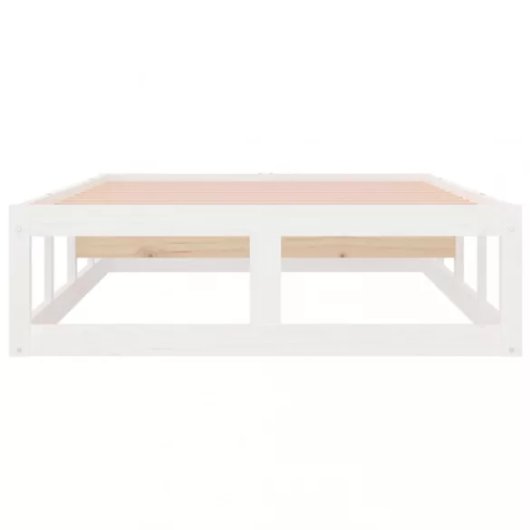 fehér tömör fa ágykeret 90 x 200 cm