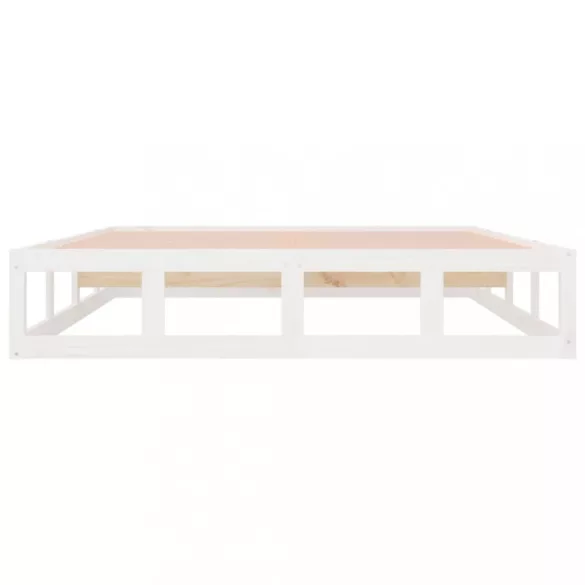 fehér tömör fa ágykeret 150 x 200 cm (King Size)