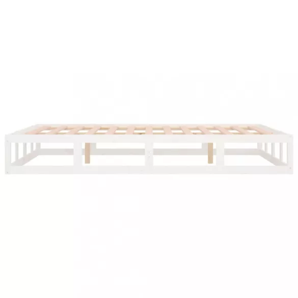 fehér tömör fa ágykeret 200 x 200 cm