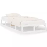 fehér tömör fa ágykeret 75 x 190 cm (Small Single)