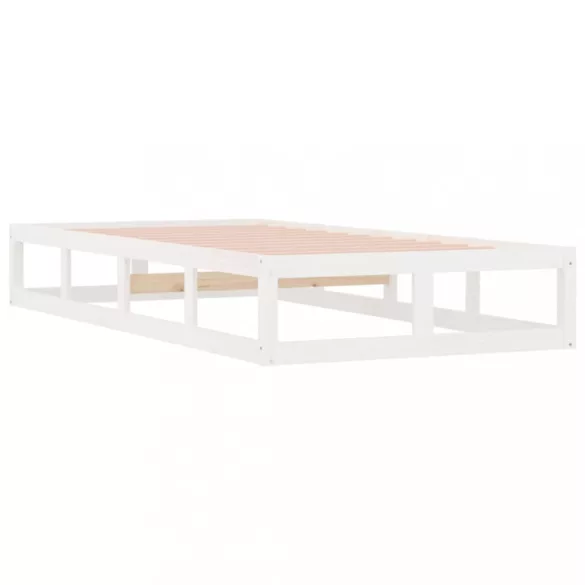 fehér tömör fa ágykeret 75 x 190 cm (Small Single)