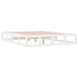 fehér tömör fa ágykeret 140 x 190 cm