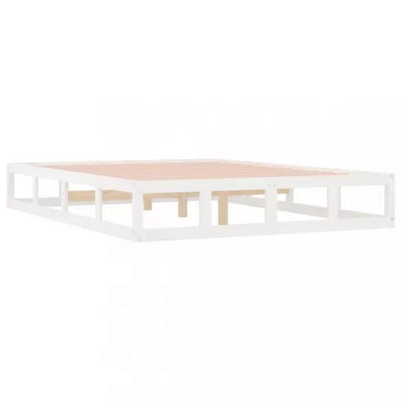 fehér tömör fa ágykeret 140 x 190 cm